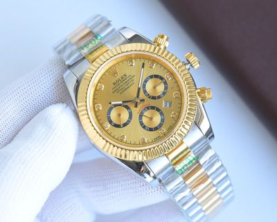 Rolex Daytona 9100 Movement 904L Steel 41mm Gold/Green Face Two-tone Men Watch